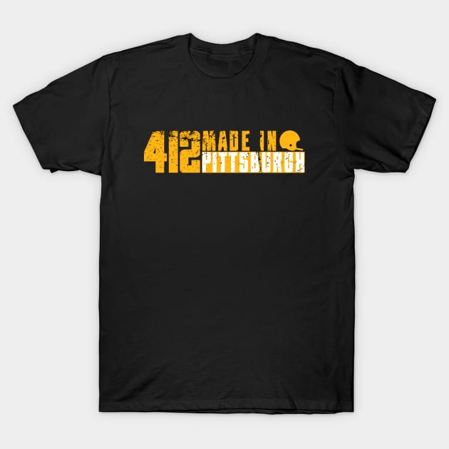 412 Made in Pittsburgh | Vintage Retro Distressed Gift T-Shirt by VanTees